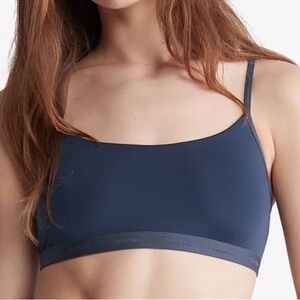 Calvin Klein Navy Blue Bandeau Bralette Sz L